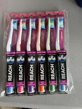 6 REACH FLOSS CLEAN TOOTHBRUSHES SOFT HEAD 3 ANGLES, SUPERIOR PLAQUE REMOVAL