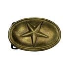 Belt Buckle Civil War Style Texas Star Handmade Antique Brass Collectors Gift