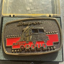 Vintage 1989 Snap On Tools Limited Edition Brass Belt Buckle USA