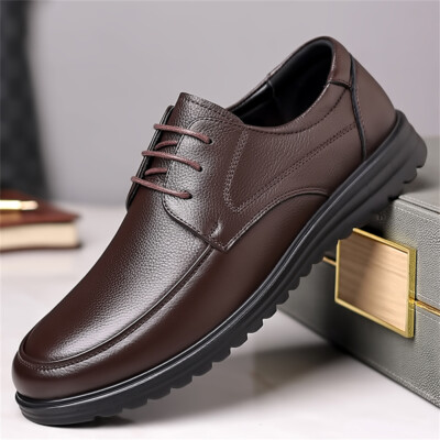 Men's Classic Lace Up Derby Dress Leather Business Shoes