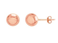 14k Rose Pink Gold Ball Stud Post Baby Earrings 3mm