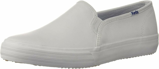 keds white leather slip on sneakers