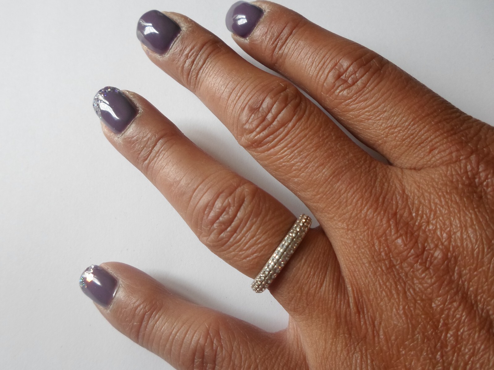 bague en argent massif, demi tour, doubles rangs … - image 4