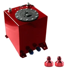 2.5 Gallon Aluminum Racing Strip Fuel Cell Gas Tank +Level Sender+2pcs Fittings