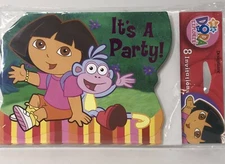 Dora The Explorer Party Invitations 8 Pk. Cards & Envelopes New  Nickelodeon 