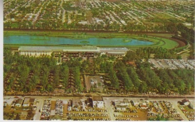Aerial View Of Hialeah Race Course Miami Florida FL Postcard
