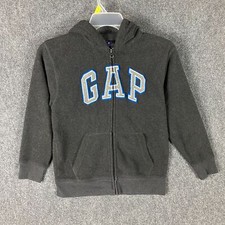 Gap Kids Hoodie Boys XL 12 Yrs Full Zip Gray 100 Polyester