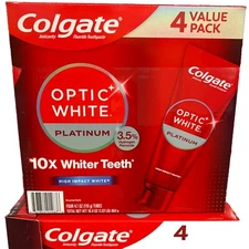 Colgate Optic White Platinum Teeth Whitening Toothpaste (4.1 oz., 4 pk.)