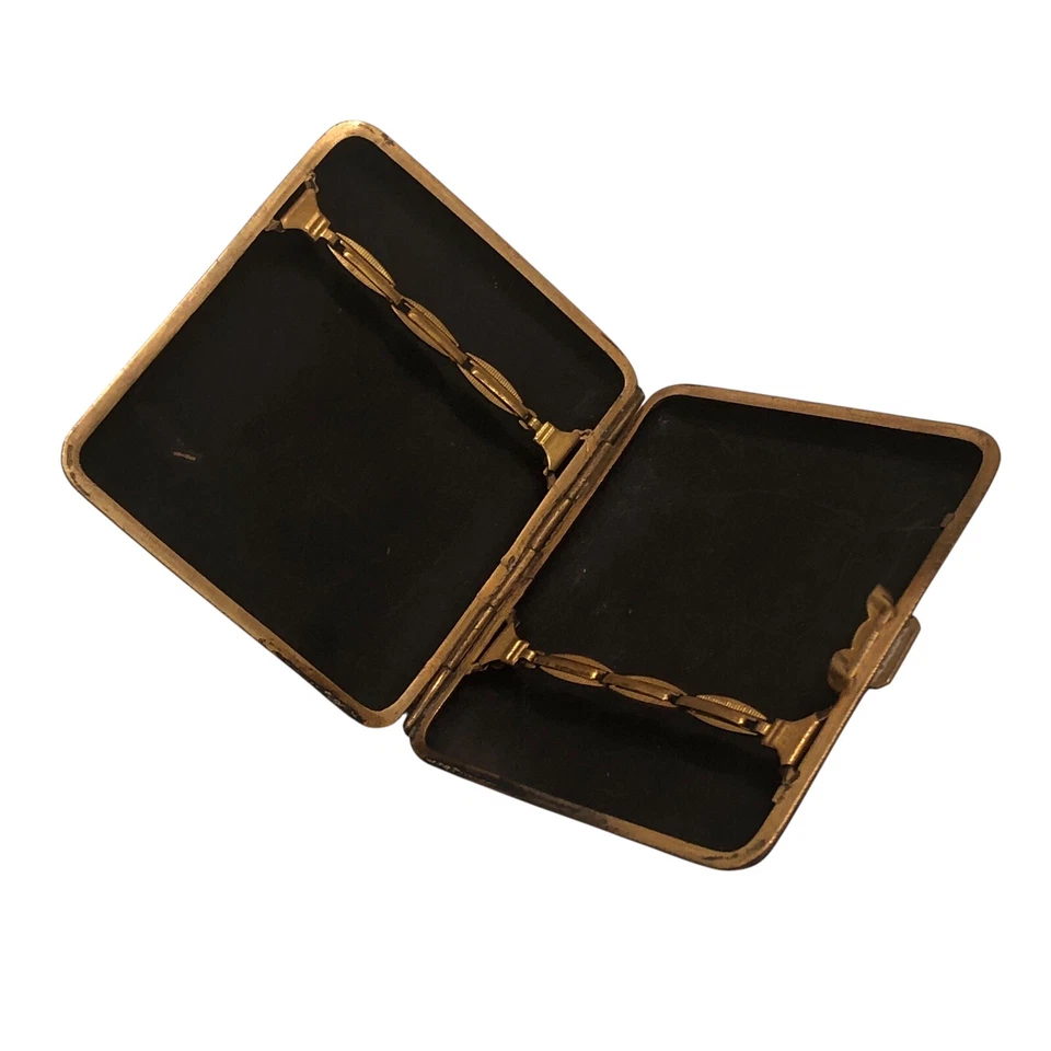 MAKI-E JAPONÉS ORO 24K - Kawaguchiko City - Estuche de cigarrillos vintage 1930 Meiji Foto 4 de 4