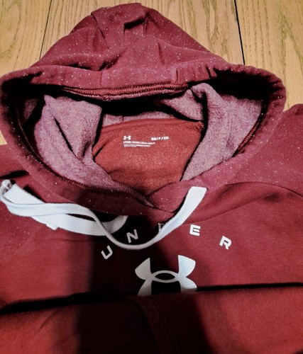 Under Armour Womens Size Small Rival Fleece Logo Hoodie League Red - Picture 8 of 9