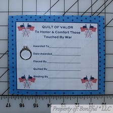 BonEful Fabric Cotton Quilt American Flag Star Applique Block USA Military SCRAP