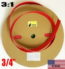 10 FEET - 3/4" DUAL WALL Red Heat Shrink Tubing 3:1 Adhesive Glue Lined tubes