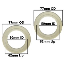 Silicone Flush Valve Seal 3-inch OD, 2-inch ID 2-7/16-inch Lip 77X 50mm 2pack 