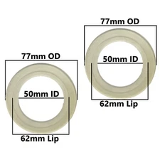 Silicone Flush Valve Seal 3-inch OD, 2-inch ID 2-7/16-inch Lip 77X 50mm (2pack)