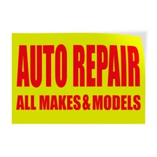Decal Stickers Auto Repair All Makes & Models Business Vinyl Store Sign Label