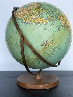 Vintage 16" Replogle Globe 1966 2 way swivel base