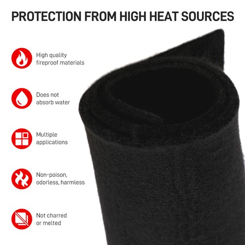 Fireproof Fireplace Hearth Rug Non Slip Protection Mat Floor Flame Resistant Pad - Picture 14 of 23