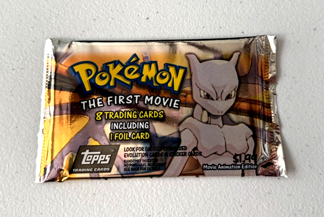 未開封 ポケモンカード The First Movie Booster Pack Topps Pokemon THE FIRST MOVIE Booster Pack 9 Cards Foil