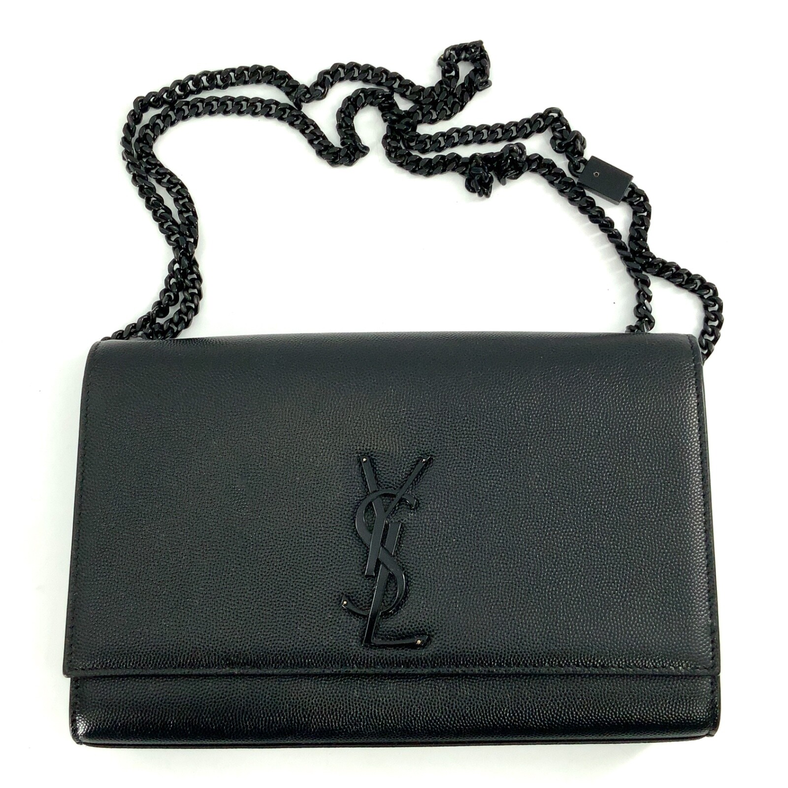 Borsa piccola Kate YVES SAINT LAURENT YSL in pelle nera con ciottoli
