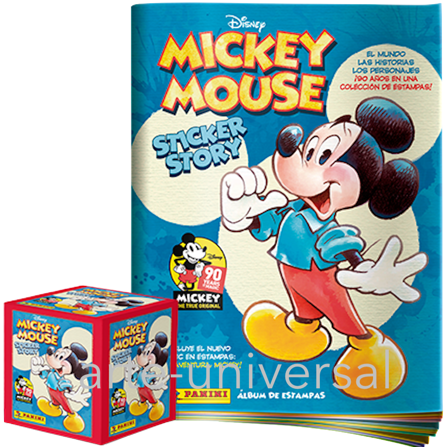 ALBUM BOX 50 packs Mickey Mouse Sticker Story 90 years Panini Sticker