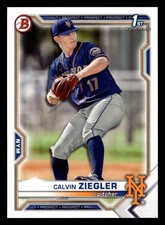 Calvin Ziegler 2021 Bowman Draft 1st Rookie #BD-123 New York Mets *212
