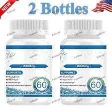 Premium lagen Peptides 1000 Mcg Count 60 Sports Fitness Muscle Recovery 2PCS P