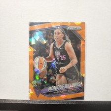 2025 Panini Prizm WNBA #99 Monique Billings Orange Cracked Ice - Golden State