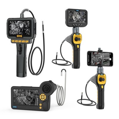 Industrial Endoscope Camera 210° & 360°Inspection Articulating Borescope Camera 