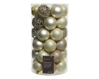 Christbaumkugeln Weihnachtskugeln Kunststoff Ø 6 Cm 37 StüCk Perle Glanz/Matt Mi