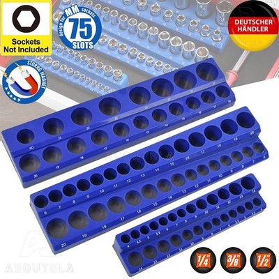 1/4'' 3/8'' 1/2'' Steckschlüssel Organizer Magnethalter Nusshalter Stecknussleiste