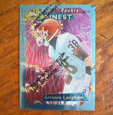 Topps Antonio Langham Cleveland Browns 1995 Topps Finest #34 Rookie NFL Card. rookie card picture