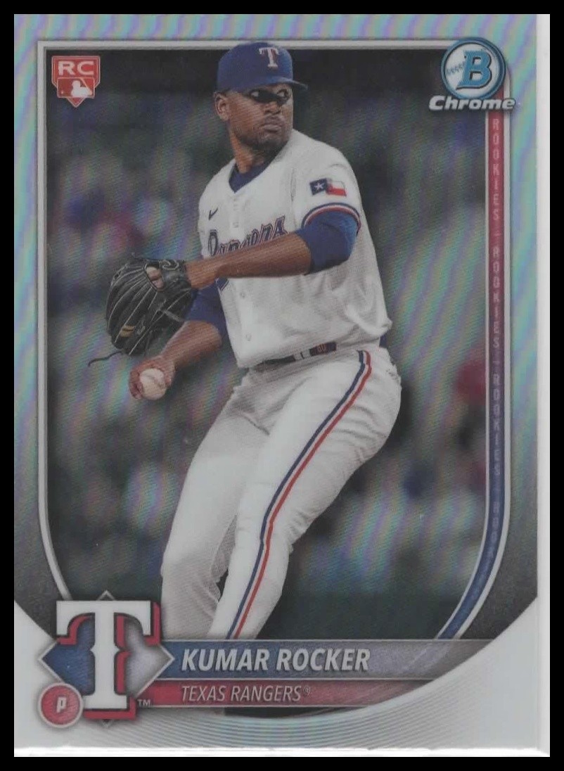 2025 Bowman #80 Kumar Rocker Bowman Chrome Red Rookie Logo