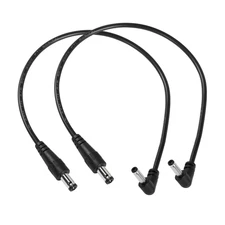 YACSEJAO 2PCS DC Conversion Power Cable 30CM 12V Dc5.5X2.1Mm to Dc3.5X1.5Mm Male