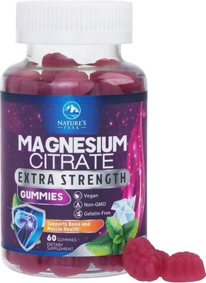Magnesium Citrate Supplement Gummies - High Absorption Magnesium Gummy for Adult