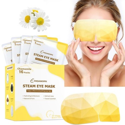 16Packs Steam Eye Mask Heated Eye Mask Sleeping Warm Compress Eyes Self Heating