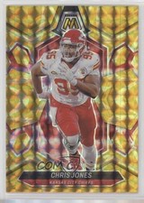 2024 Panini Mosaic Reactive Yellow Mosaic Prizm Chris Jones #112 18at
