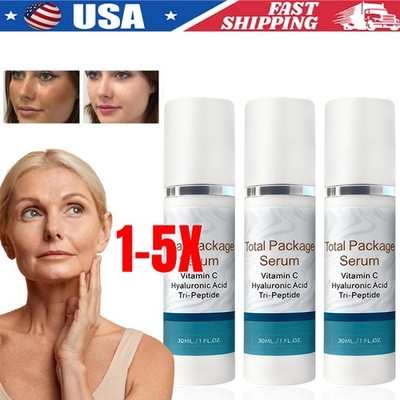 1~5X Total All-In-One Serum, Package Vitamin C, Hyaluronic Acid, Peptides Serum