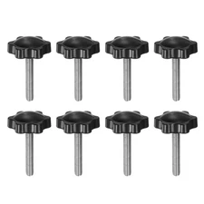 8pcs Star Knobs M6 x 35mm 304 Stainless Steel Stud 32mm 6-Star Head Thumb Screw