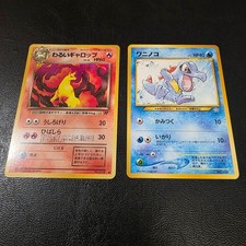 Dark Rapidash Totodile Old Back 2 Card Lot Premium File Promo Japanese Pokemon