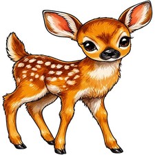 30 Custom Watercolor Little Deer Personalized Address Labels