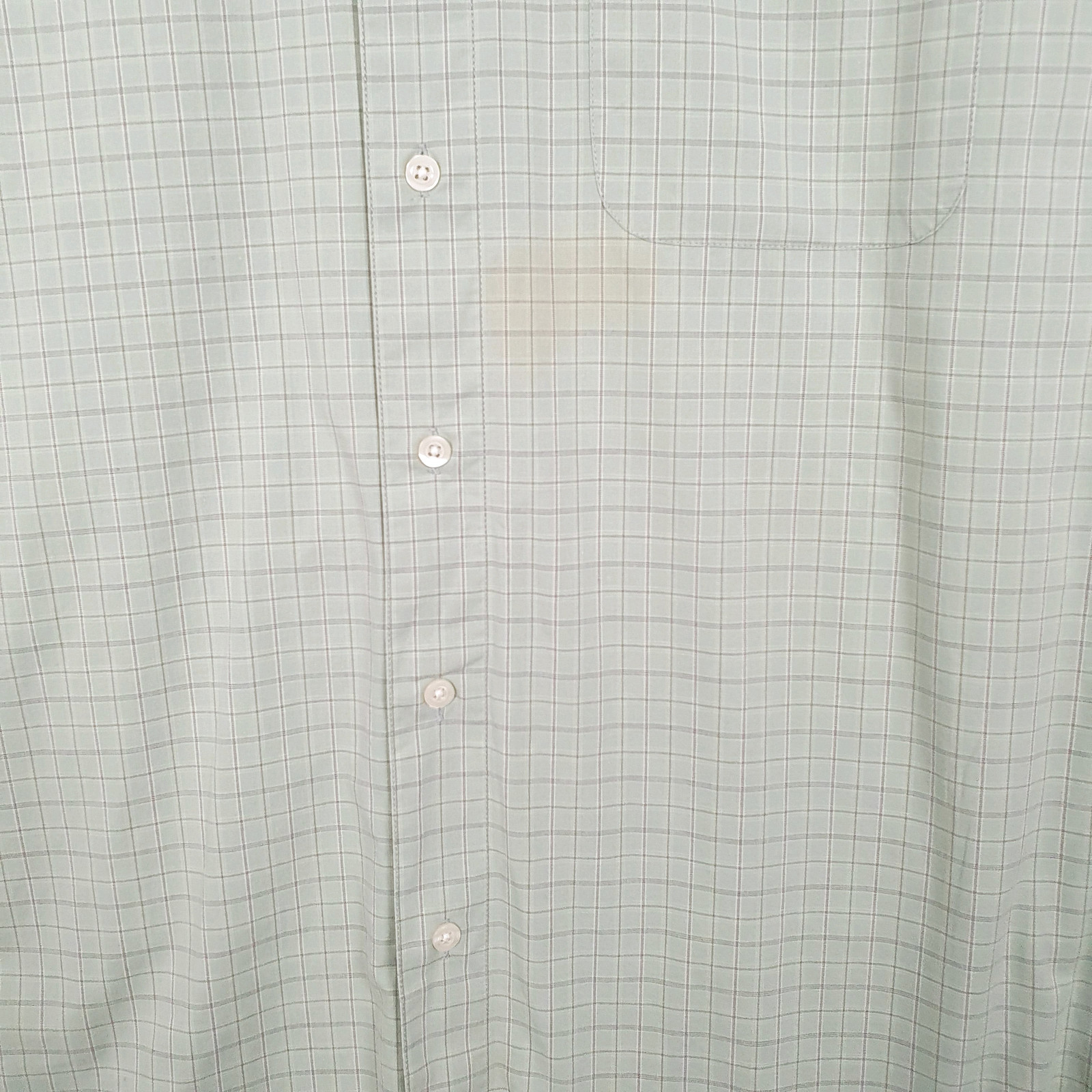 DOCKERS Green Check Shirt Stretch Short Sleeve Casual Cotton Mens M image 4