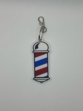 NFC Barber Pole Keychain SHARE ANY LINK CLIPDUP BUSINESS CARD BOOKING TOOL