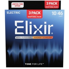 Elixir 16567 Nanoweb Electric 10-46 - 3 Pack ...