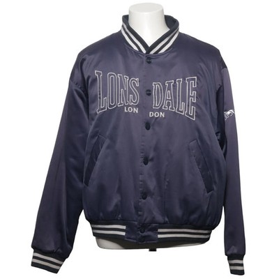 Lonsdale, Collegejacke, Unisex (Erwachsene), Größe: XXL, Blau/Weiß, Seide #WJa