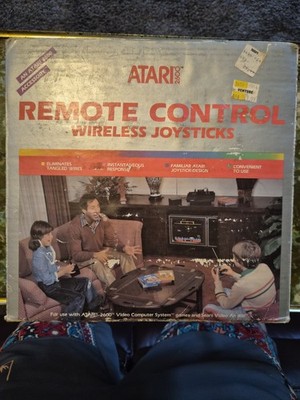 Atari 2600 Remote Control Wireless Joysticks 1983 CX42 BOX Manual.W/Reciever 