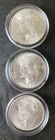 Lot of Three 1923 $1 Peace Silver Dollars in Capsules