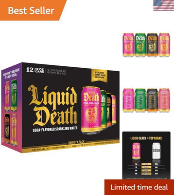 #ad Soda Flavored Sparkling Water 4 Flavors 12 Oz Cans Eco Friendly Choice $28.99