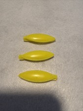 Vintage Girl Barrettes Clips Plastic Yellow Bar Lot of 3