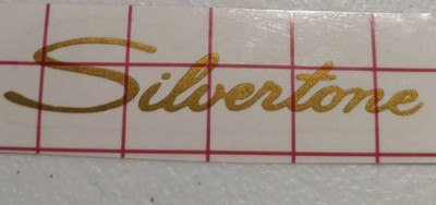 Silvertone Headstock Logo - Vinyl Die Cut Decal Guitar Project Replacement
