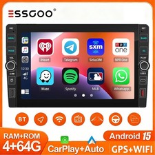 8" Double 2 DIN Apple CarPlay Android 15 Car Stereo Radio GPS Head Unit 4G 64GB